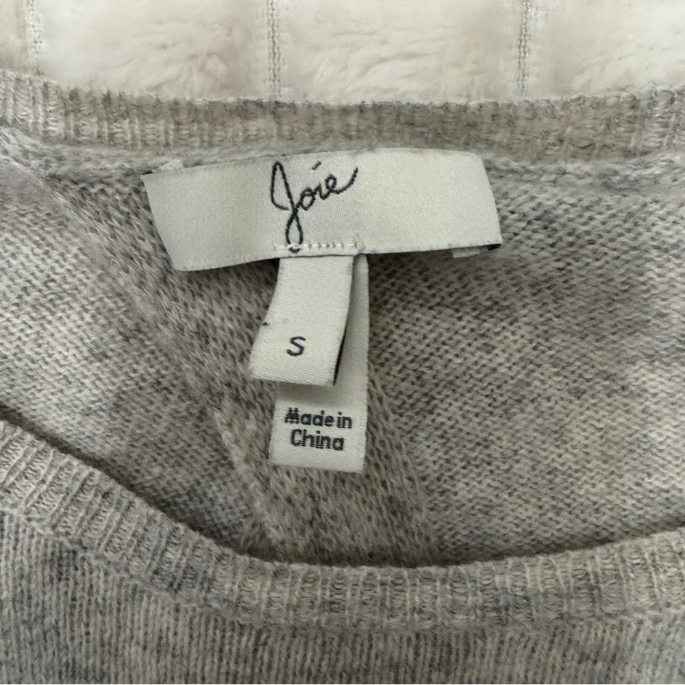 Joie Small Airic Gray Cashmere & Wool Open Back Sweater ~ Classic Minimalist